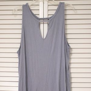 Grey Keyhole Tank Top (2X)